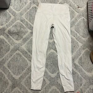 White opal lululemon align leggings